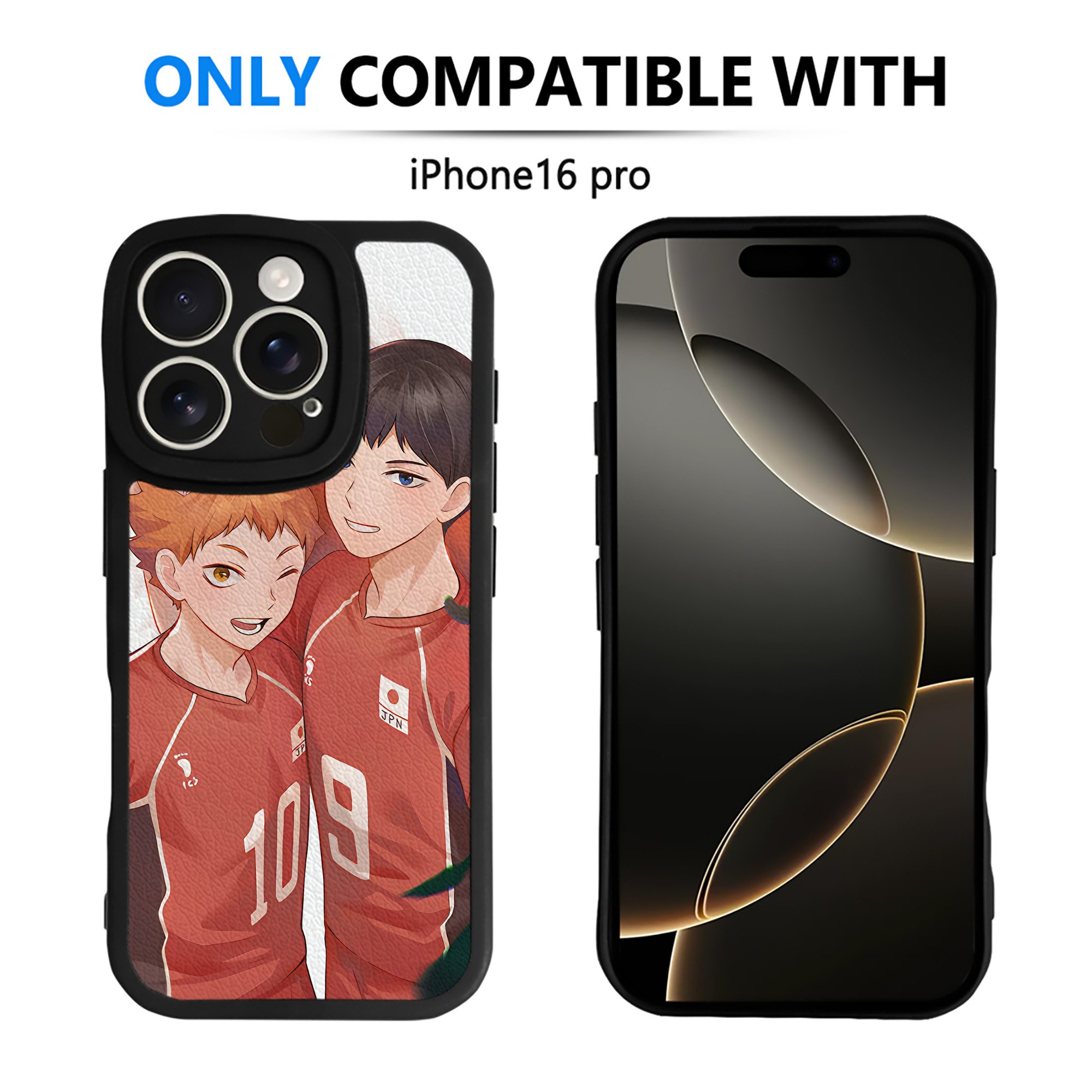 （画像用） ハイキュー!! Haikyu!! 【iPhone 16シリーズ対応】シリコンスマホケース（レザー調） 材質：シリコン